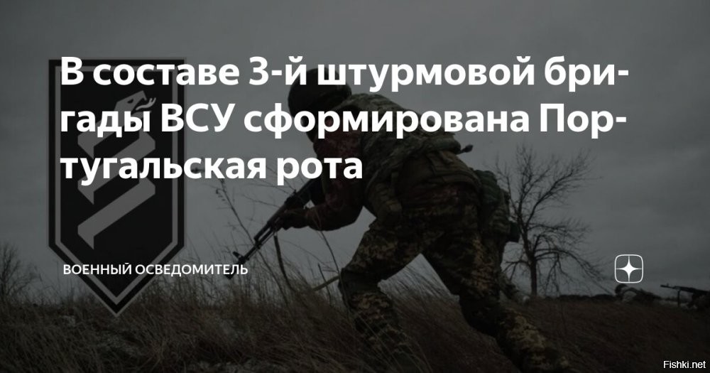 В ВСУ сформирована португальская рота под командованием офицера-женщины



В составе 3-й штурмовой бригады ВСУ сформирована целая рота из португальских наемников, получившая название «Змеиная рота». Об этом сообщают украинские источники. При этом подчеркивается, что командует этим подразделением офицер-женщина.

Как следует из публикаций о наборе личного состава, «Змеиная рота» формируется из выходцев из Португалии и Бразилии. Предпочтение отдается тем наемникам, которые имеют опыт участия в военных конфликтах.

По мнению экспертов, этот факт является свидетельством серьезного кадрового кризиса в ВСУ. Если еще некоторое время назад в украинскую армию все больше набирали граждан европейских государств, то теперь количество желающих воевать за идеалы киевского режима в ЕС заметно сократилось.

Стоит отметить, что «Змеиная рота» – далеко не первое иностранное подразделение в составе 3-й штурмовой бригады ВСУ. Ранее в ее рядах существовал «Испанский штурмовой батальон», а также «Интернациональный батальон».

Напомним, на протяжении последних нескольких месяцев отмечается активная вербовка в ВСУ выходцев из стран Латинской Америки. Основной упор украинские вербовщики делают на Бразилию и Колумбию, где уровень жизни и доходы военных не так высоки.

При этом иностранцы сейчас присутствуют в составе многих подразделений украинской армии. К примеру, наемники замечены в рядах 47-й отдельной мехбригады ВСУ, один из комбатов которой на днях обвинил украинских генералов в бездарном руководстве войсками, которое привело к большим потерям личного состава.
  

В Генеральном Штабе ВС РФ паника! «Змеиная рота» в составе ВСУ навела страх и ужас в рядах Вооруженных Сил России!