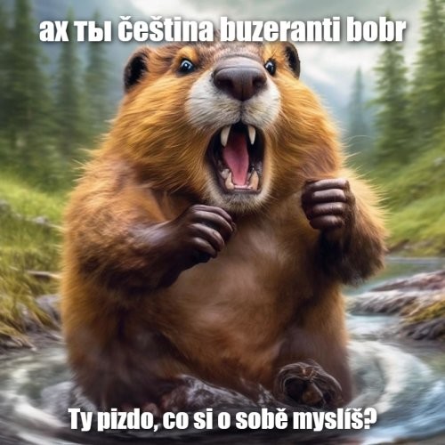 Сидим с бобром за столом, вдвоём
