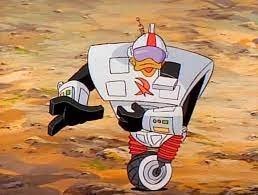 Эти моноколёсные...
Забывают, что Уткоробот был всегда в броне.

По этому когда получал повреждения не умирал, но амуниция приходила в упадок.