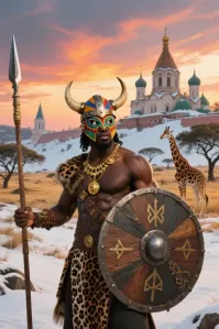 >Ещё три – четыре столетия назад западные и восточные историографы выводили русских от Иафета и от внука Ноя Скифа, от Руса. Русы-русские считались древнейшим народом Европы и Азии.

да, была такая мода искать корни среди римских императоров. Как в СРИ, так и на Руси ( про Ивана IV был миф, будто он от Цезаря род вёл) 
 
кстати, африканский рус: