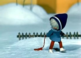 В моём детстве был мультфильм. Там девочка варежку за собаку принимала.