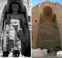 Похоже, что только от статуи Будды в Афганистане оставили только нишу и фото, остальное все поправили и реставрировали, как смогли...