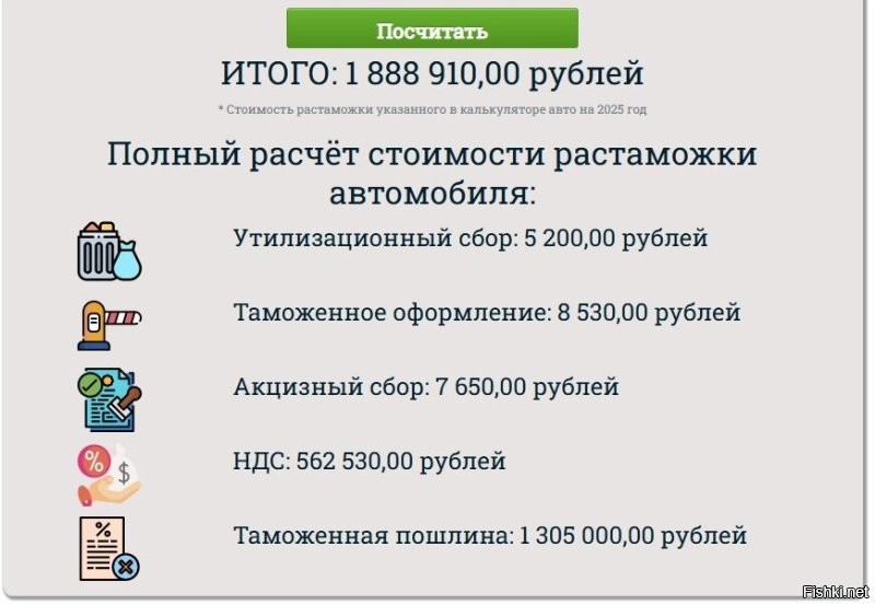 Дааа, таможенный бизнес у нас прям охрененный в плане доходности.
Только что посчитал, сколько будет стоить растаможка DeLorean ценой в 18000$ (1.424.340 рублей).