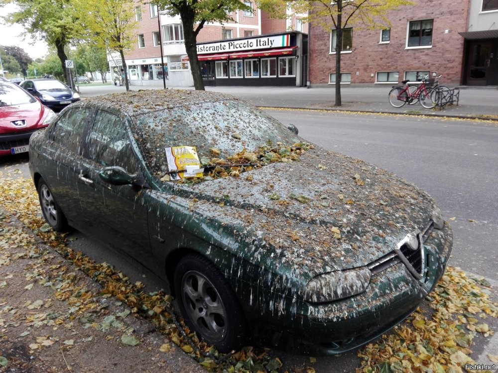 с утра её машина...