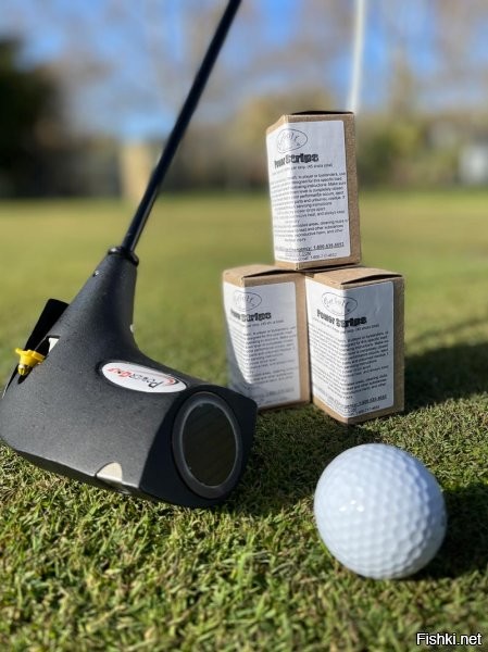 Есть клюшка для старперов power2golf - там холостым патроном поршень толкается и бьет по мячу. Вот я б на нее подумал сразу.