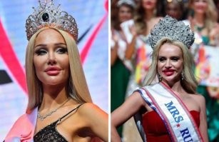 Нина Поль, Мисс Россия среди мигранток из России в 1932 году в Париже, и Мисс Москва 2023 Ангелина Бреженская и Мисс Россия 2023 Наталья Оскар.