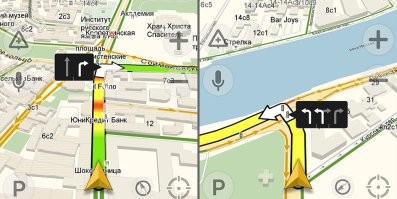 точность тут не очень нужна если сама навигация правильная - яндекс давно рисует нужные тебе полосы в которых нужно находиться перед очередным перекрестком