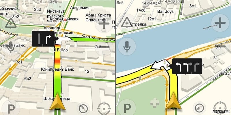 точность тут не очень нужна если сама навигация правильная - яндекс давно рисует нужные тебе полосы в которых нужно находиться перед очередным перекрестком