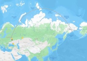 "над огромными сибирскими лесами и степями" как же...