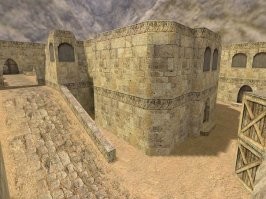 Карта de_Dust в Counter-Strike - там есть похожее место.