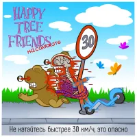 Врезались в дорожный знак на электро самокате