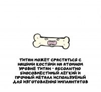 Титан? Срастаться? На атомном уровне? Ага. Он производит атомы титана, которые встраиваются в клетки костной ткани и замещают белок на металл. Наверное как-то так.