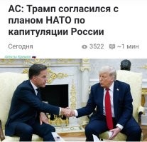 Если учесть, что ни американцы, ни большинство европейских стран свои войска на хуторе задействовать не готовы, то можно сказать, что Трамп согласился на ликвидацию Прибалтики и максимум какой-нибудь Польши.