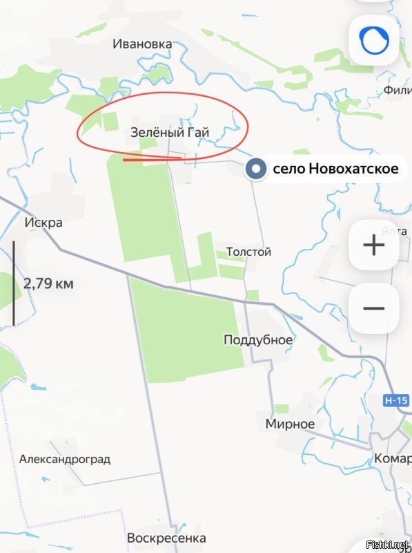 По оперативным сведения враг утратил способность к организованной обороне в Зеленом Гае и отступает из поселка на опорники близ Искры.

Также уничтожаются временные переправы через реку Волчья, по которым нацисты получали подкрепление из Ивановки Днепропетровской области.