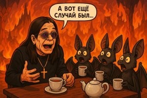 Тем временем старина Оззи…
Покойся с миром, чувак