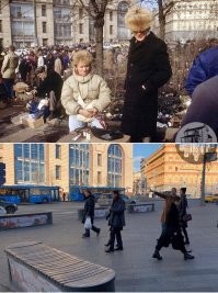 Просто для тех, кто не застал:
2 и 3- е фото 90-е было/стало