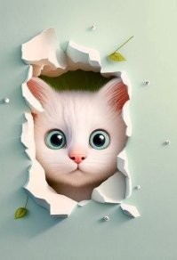 Котёнок вышел на охоту