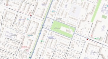 В Одессе на поселке Котовского есть улица Марсельская. Приехал я к своему товарищу в гости. Начало улицы в верхней левой четверти карты, с номера 2 до 18 или 20-го.  Мне нужен был 24-й.  Дошел я до 18-го и остановился: дальше не было ни улицы, ни домов, ни людей, чтобы спросить. Наконец одна сердобольная бабушка объяснила мне, как найти 24-й номер:
- Идите назад, пройдете сквер, пройдете частный сектор, а вот после него опять будет улица Марсельская, начиная с 22-го номера.(см. правую нижнюю четверть карты).
