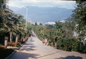 1. Ялта, Приморский парк.
2. Ялта, гостиница "Ореанда".
3. Ялта, Лечебный пляж.