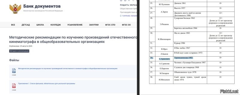 Паааадаждите. В больше половины из этих фильмов герои пьют алкоголь, курят сигареты и убивают других людей. Вы же постоянно орете про то как защищаете детей от вредного контента? 
Короче "торопедоносец" в жопу тому кто это составлял