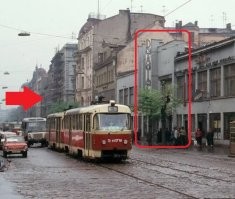 Рига, кинотеатр "Daile", а в доме со стрелой я долго жил.