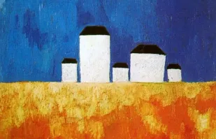 Малевич не лучше рисовал... А его картины считаются "высокими произведениями искусства". 

Незнайка часто смотрел на висевшую на стене картину с непонятными кривульками и загогулинками и всё силился понять, что на ней нарисовано.
– Ты, братец, лучше на эту картину не смотри, – говорил ему Козлик. Не ломай голову зря. Тут всё равно ничего понять нельзя. У нас все художники так рисуют, потому что богачи только такие картины и покупают. Один намалюет такие вот загогулинки, другой изобразит какие-то непонятные закорючечки, третий вовсе нальёт жидкой краски в лохань и хватит ею посреди холста, так что получится какое-то несуразное, бессмысленное пятно. Ты на это пятно смотришь и ничего не можешь понять – просто мерзость какая-то! А богачи смотрят да ещё и похваливают. «Нам, говорят, и не нужно, чтоб картина была понятная. Мы вовсе не хотим, чтоб какой-то художник чему-то там нас учил. Богатый и без художника все понимает, а бедняку и не нужно ничего понимать. На то он и бедняк, чтоб ничего не понимать и в темноте жить».