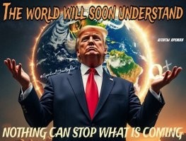 Пост Трампа с картинкой: "Мир скоро поймёт. Ничто не остановит того, что грядёт". Что грядет, ржавый? Его нарциссизм только забавляет весь мир.