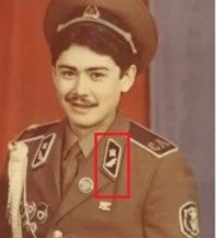 Фото 16. Это он с батута взлетел так высоко?
Что за хрень? Никогда таких петлиц не видел или это дембельский наворот?