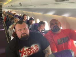 "Интересно, два места купил или одно?"

Да и два места не всегда достаточно)