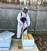 Судя по голым деревьям на заднем плане, на дворе ранняя весна или поздняя осень и пчёлы уже не летают.