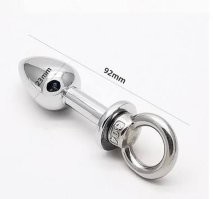 У него в корне неправильная экипировка. Штанцы там ни к чему - лишний вес, да футболка тоже. Но для безопасности спереди должен быть надет кондом. Это важно! А для страховки сзади пробочка вот примерно такой кострукции как на фото. Вот борода правильно выбрана. 
  Если бы он сразу был одет как я описала, то и пояснений никаких не понадобилось бы. Сразу всем видно издалека что это за атлет.