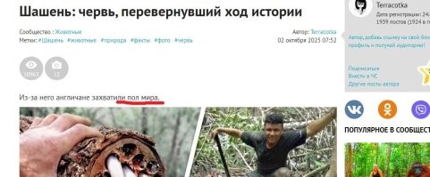 Шашень: червь, перевернувший ход истории