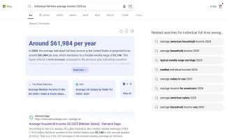 Про доступность ты сам написал выше.
А про индивидуальный доход, вот ответ по поиску "individual full time average income 2025 us".