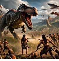 Юный охотник на динозавров. :)