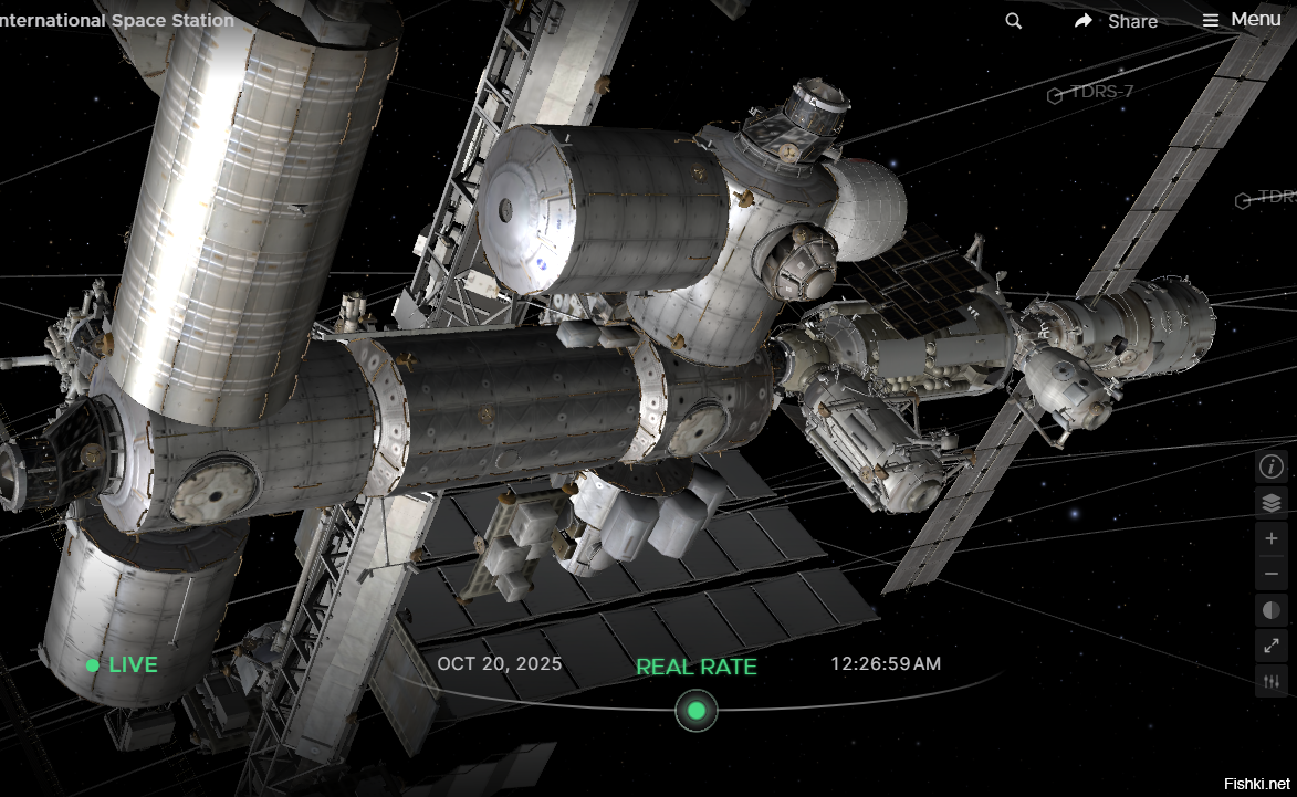 интерактивная реал тайм карта Солнечной системы https://eyes