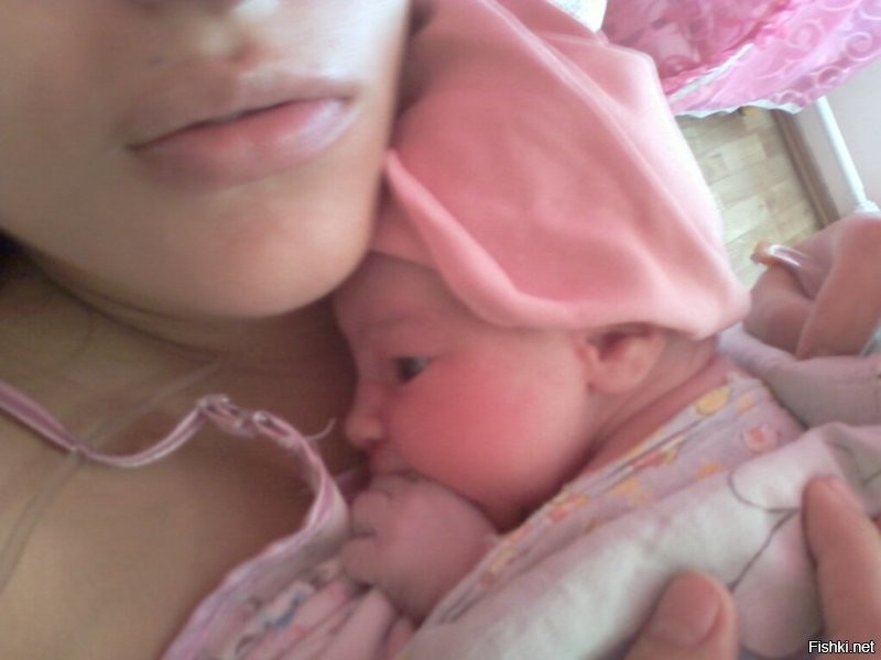Через 2 минуты после рождения дочери-вот удачный кадр