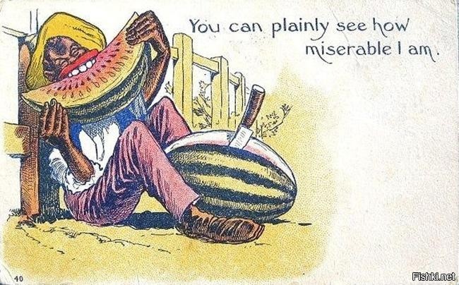 Они больше на арбузы обижаются... Прям расисткий символ - "негр с арбузом"