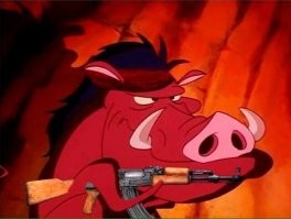 Бородавочник разогнал гепардов