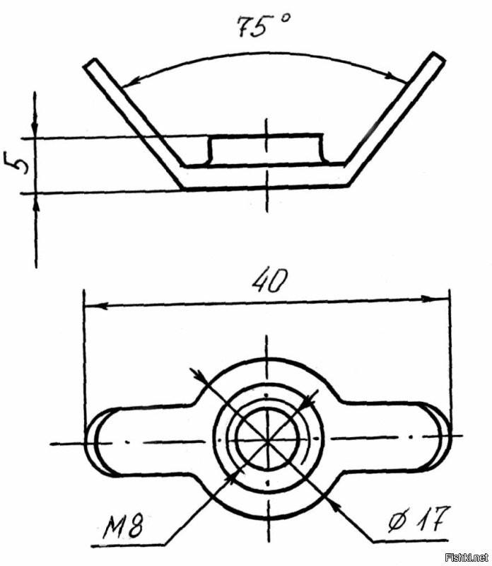 Интересно как они такую гайку делать будут. Там нужна фрезерная работа или они собираются ножовкой  напильником двухсантиметровую сталь опиливать. 
Так её цилиндрической не сделаешь - по любому кривая косая будет. Да и сантиметр резьбы - при таких размерах - явный излишек. При усилии закрутки рукой вполне достаточно 5мм.
Мы тоже делали на труде гайку - барашек , но из плоской заготовки 5 мм толщиной (примерно как на чертеже ниже), но "уши" загибали в тисках молотком, потом уже сверлили и резьбу нарезали.

PS вообще уроки труда мне много дали, сейчас всё умею, в основном всему учился сам, что-то перенимал у мастеров. 
Но первичные навыки в слесарке, столярке и вообще в работе руками дали именно эти уроки.