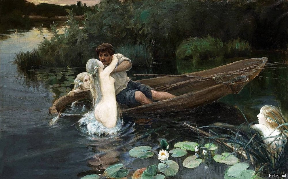 Эмм... мы тут про русалок или ундин говорим?
-- русалка -- персонаж славянского бестиария, уиндина -- европейского.
-- у русалок с ногами всё в порядке.
-- русалки живут в основном на деревьях (ага, тов. Пушкин отнюдь не бредил) хотя купаться очень любят.
-- русалки -- девицы, утопившиеся из-за любовных дел.
-- русалки отличаются повышенной озабоченностью, любимое их занятие -- поймать парня и защекотать (ага, защекотать  ) его до смерти.
-- зато они очень трепетно относятся к детям. Русалка никогда не допустит, чтобы во вверенном ей водоёме утонул ребёнок.
-- русалки вполне могли иметь реальных прототипов безо всякой мистики. Тронулась умом девица на почве амурных дел, сбежала жить в лес, стала парням козни строить -- чем не объяснение.

А вот ундины -- да, с рыбьими хвостами, живут в море, страдают всякой фигнёй.