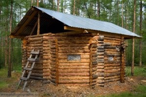 У якутов есть такие избушки охотничьи. Называются "Үүтээн". Вот где единение с природой.