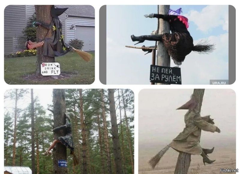 От ведьм, проще столбов навтыкать. 

А окна, просто такое проще сделать, чем вычурной формы. 
Опять же, какой формы сделать оконо в узком, прямоугольном куске стены? 
Чтобы площадь больше была.