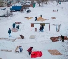 Сколько песка может скрывать ковёр в детском саду?