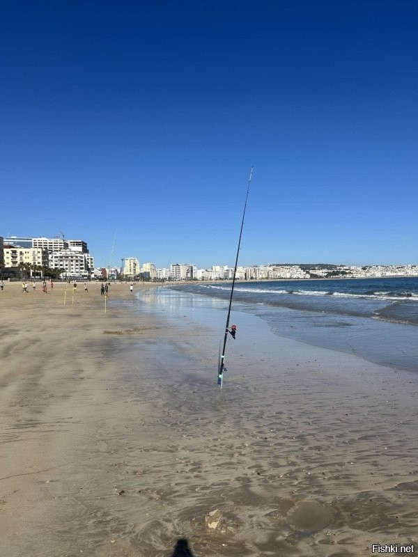 В Португалии местные так же рыбачат , я хотел попробовать но где мне арматуру взять :) да и это не рыбалка . Вот так наставил снастей а эти с арматурой приходят :)