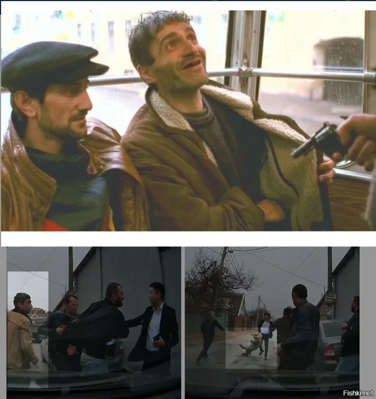 В Краснодаре мужчина в костюме постоял один против группы нападающих