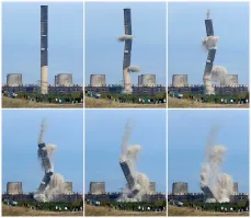 В Германии снесли 282-метровую трубу