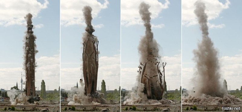 В Германии снесли 282-метровую трубу