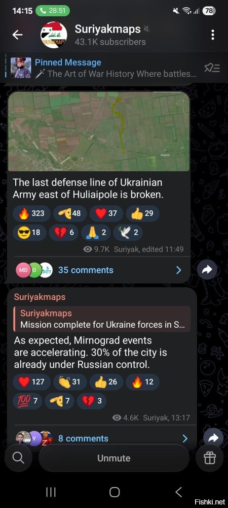 Последний рубеж обороны украинской армии к востоку от Гуляйполя прорван. Более того, события в Мирнограде набирают обороты. 30% города уже под контролем России. @Suriyak_maps-Telegram