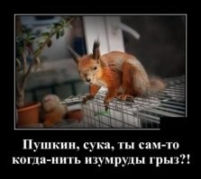 1. Это же остров Буян. А там аномалия на аномалии и генетические искривления (девица-лебедь, подводные мужики - 33 шт., белки с зубами, прорезающими золото и т.д.)
2. Белки вскрывают контейнеры, похожие внешне на золото. А золото, напомню,   металл, который отличается радиационной стойкостью и сохраняет свои характеристики даже в условиях жёсткой радиации открытого космоса. А внутри кристаллы с зелёным свечением. Ничего не напоминает? Понятно, откуда на острове столько мутантов и почему урожаи и растительность крутые
3. И правильно читать не "Я - драчистый изумруд", а "Ядра - чистый изумруд"