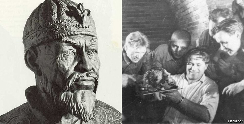 "Вскрытие захоронения закончилось вечером 21 июня 1941 года. Череп завоевателя сохранился плохо из-за присутствия воды в саркофаге, хотя на нём были остатки волос. Голову Тамерлана положили в деревянный ящик и увезли в Москву. 
Существует легенда, согласно которой Великая Отечественная война началась из-за вскрытия гробницы Тамерлана. Автором мифа является присутствовавший при этом оператор советского кино Малик Каюмов. "

История учит тому, что ничему не учит!